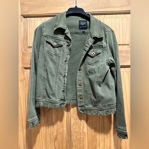 Women's Olive Denim Jacket